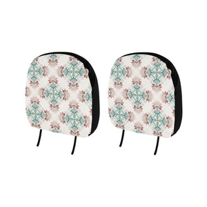 Square floral indian flower pattern Car Headrest Cover