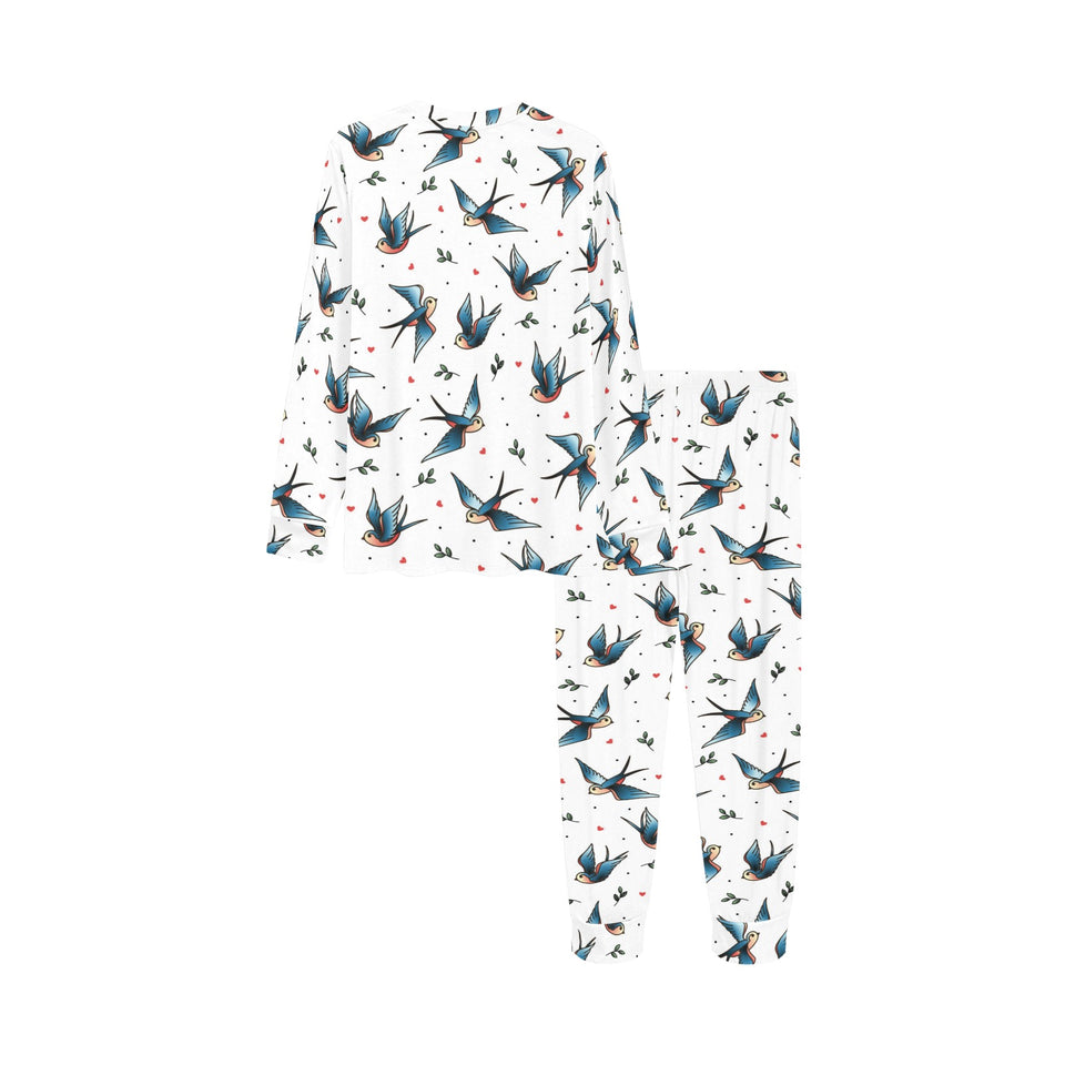 Swallow Pattern Print Design 04 Kids' Boys' Girls' All Over Print Pajama Set