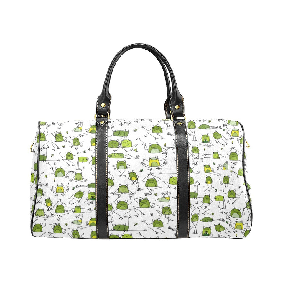 Sketch funny frog pattern Travel Bag