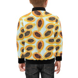 Watercolor papaya pattern Kids' Boys' Girls' Bomber Jacket