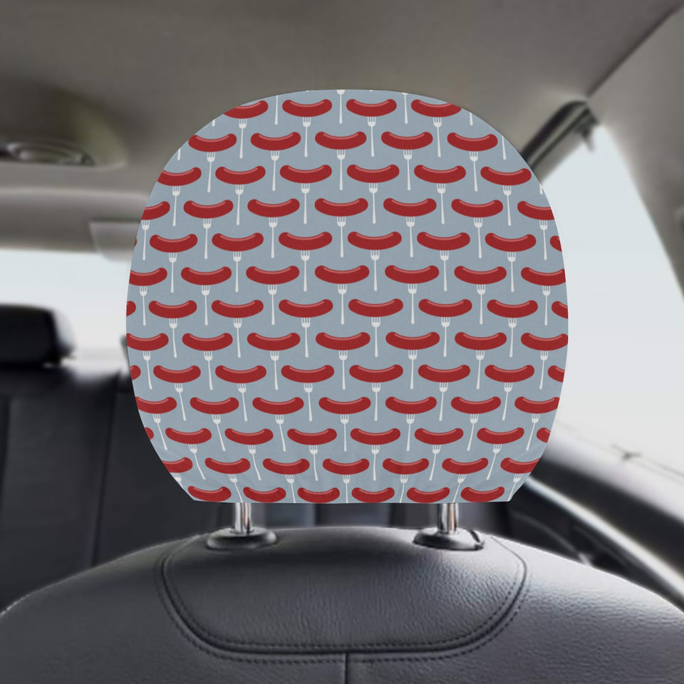 Sausage Pattern Print Design 02 Car Headrest Cover