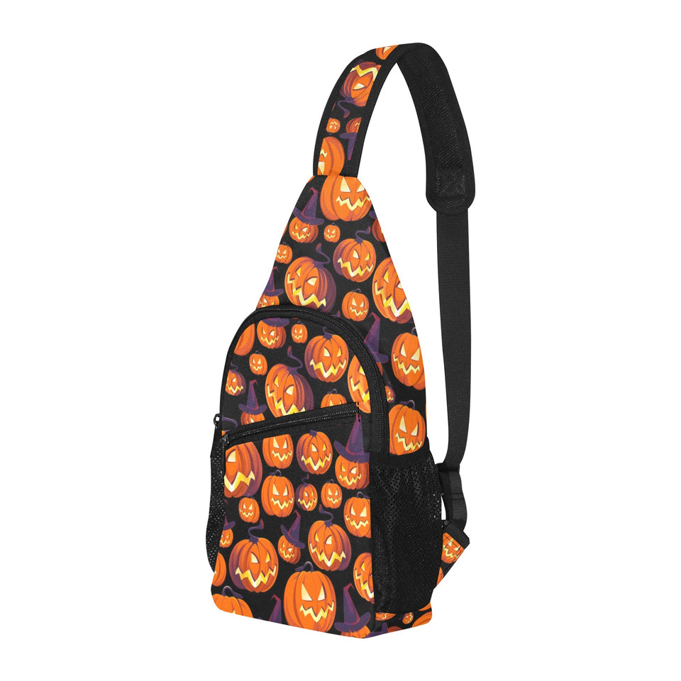 Halloween Pumpkin pattern All Over Print Chest Bag