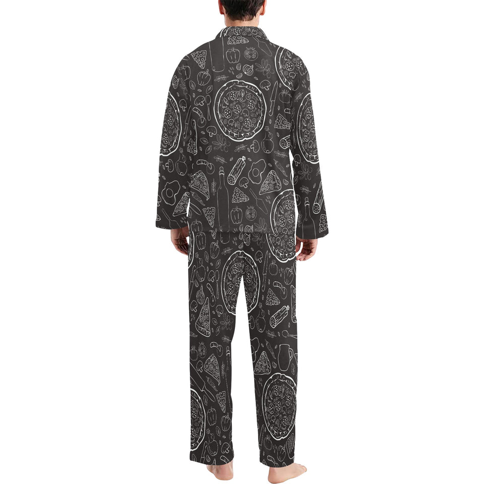 Pizza pattern Men's Long Pajama Set