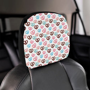 Pretzels Pattern Print Design 04 Car Headrest Cover