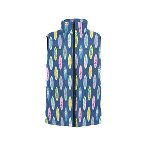 Surfboard Pattern Print Design 03 Men's Padded Vest