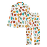 Colorful american football ball pattern Men's Long Pajama Set