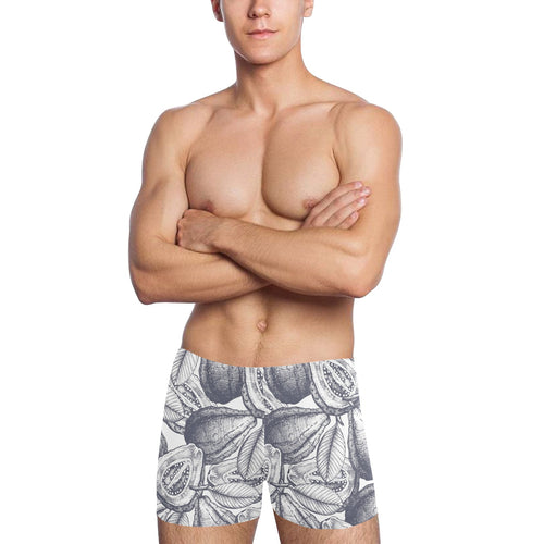 Guava tropical hand drawn pattern Men's Swimming Trunks
