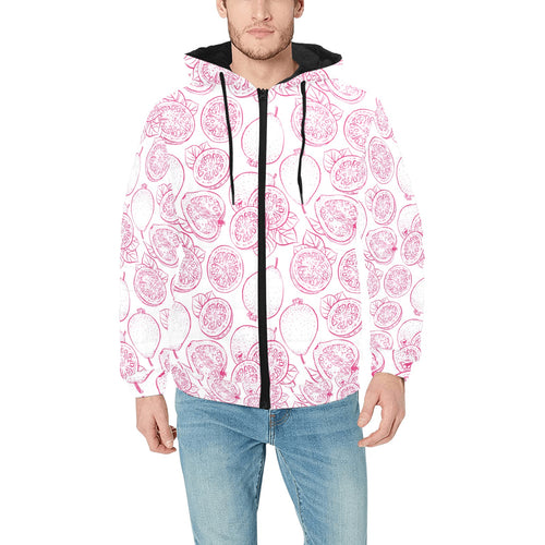 Sketch guava pattern Men's Padded Hooded Jacket