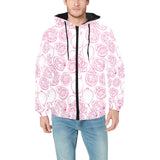 Sketch guava pattern Men's Padded Hooded Jacket