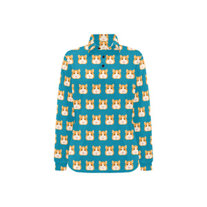 Guinea Pig Pattern Print Design 03 Women's Long Sleeve Polo Shirt