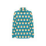 Guinea Pig Pattern Print Design 03 Women's Long Sleeve Polo Shirt