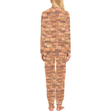 Brick Printed Pattern Print Design 04 Women's All Over Print Pajama Set