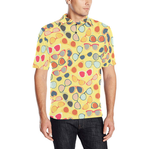 Sun Glasses Pattern Print Design 05 Men's All Over Print Polo Shirt