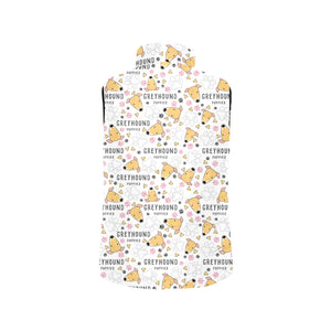 Greyhound Pattern Print Design 03 Men's Padded Vest