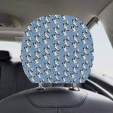 Seagull Pattern Print Design 04 Car Headrest Cover