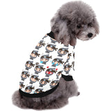 Cute ninja design pattern All Over Print Pet Dog Round Neck Fuzzy Shirt