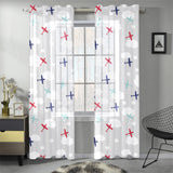 Airplane cloud grey background Gauze Curtain