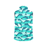 Dolphin sea pattern Women's Padded Vest