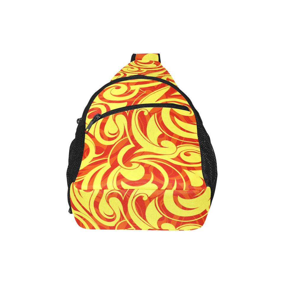 Fire flame design pattern All Over Print Chest Bag