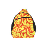 Fire flame design pattern All Over Print Chest Bag