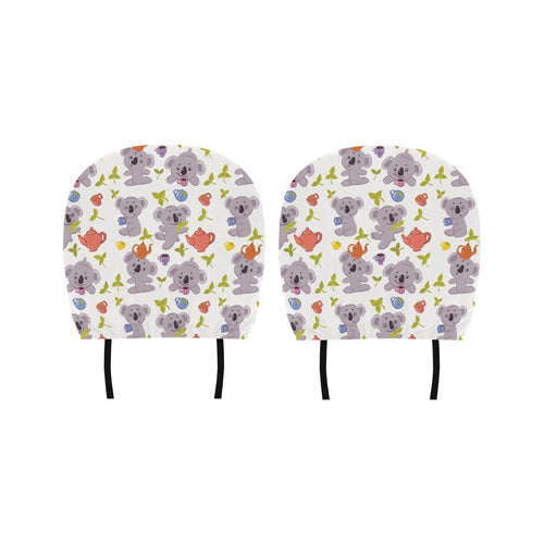 Cute koalas teapots tea Car Headrest Cover