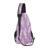 Lavender flowers purple pattern All Over Print Chest Bag