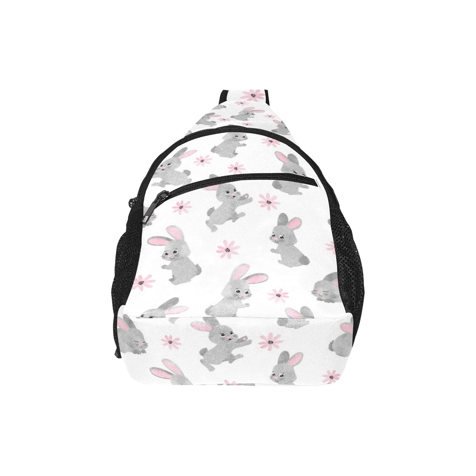Watercolor cute rabbit pattern All Over Print Chest Bag
