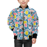 Colorful mushroom design pattern Kids' Boys' Girls' Bomber Jacket