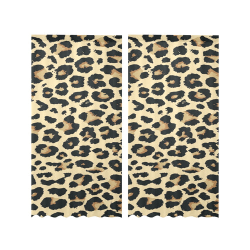 Leopard print design pattern Gauze Curtain