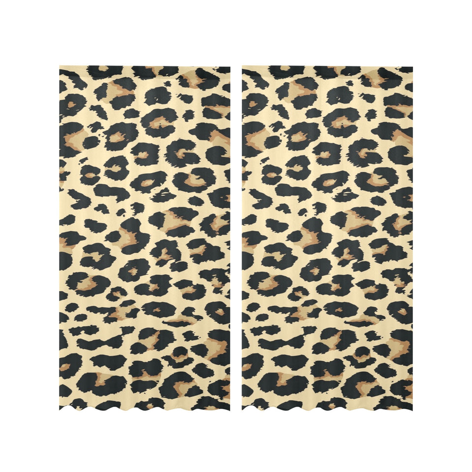 Leopard print design pattern Gauze Curtain