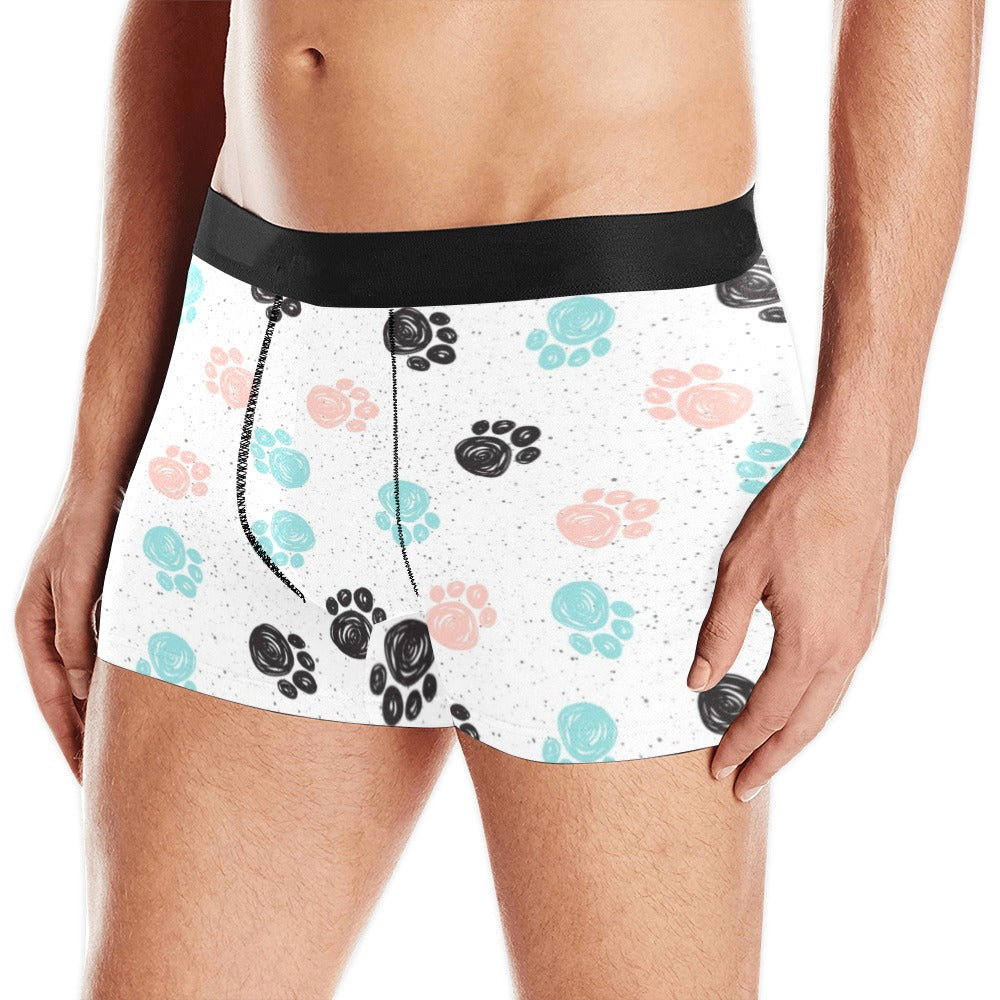 Dog Paws Pattern Print Design 04 Men's All Over Print Boxer Briefs Men's Underwear