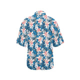 Hibiscus Pattern Print Design 02 Women's All Over Print Hawaiian Shirt