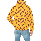 Passion fruit texture Men's Padded Hooded Jacket