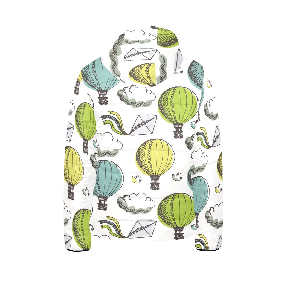 Hot Air Balloon Bird Cloud Pattern Kids' Boys' Girls' Padded Hooded Jacket