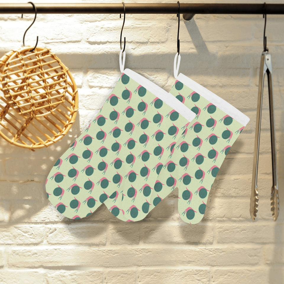 Snail Pattern Print Design 04 Heat Resistant Oven Mitts