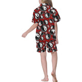 Billiard Ball Pattern Print Design 05 Kids' Boys' Girls' V-Neck Short Pajama Set