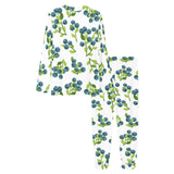 blueberry white background Women's All Over Print Pajama Set