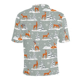 Beautiful deers Winter Christmas Men's All Over Print Polo Shirt