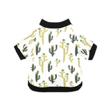 Cute cactus pattern All Over Print Pet Dog Round Neck Fuzzy Shirt