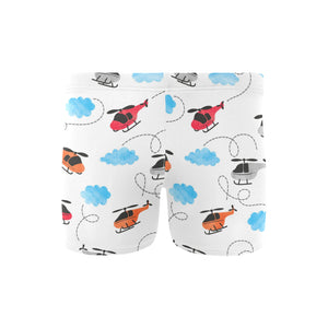 Watercolor helicopter cloud pattern Men's Swimming Trunks