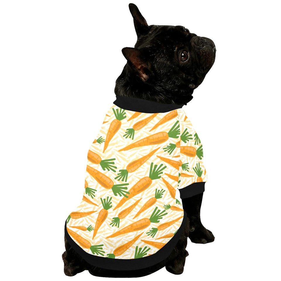 Carrot Pattern Print Design 01 All Over Print Pet Dog Round Neck Fuzzy Shirt