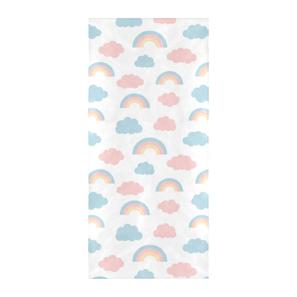 Cute rainbow clound pattern Beach Towel