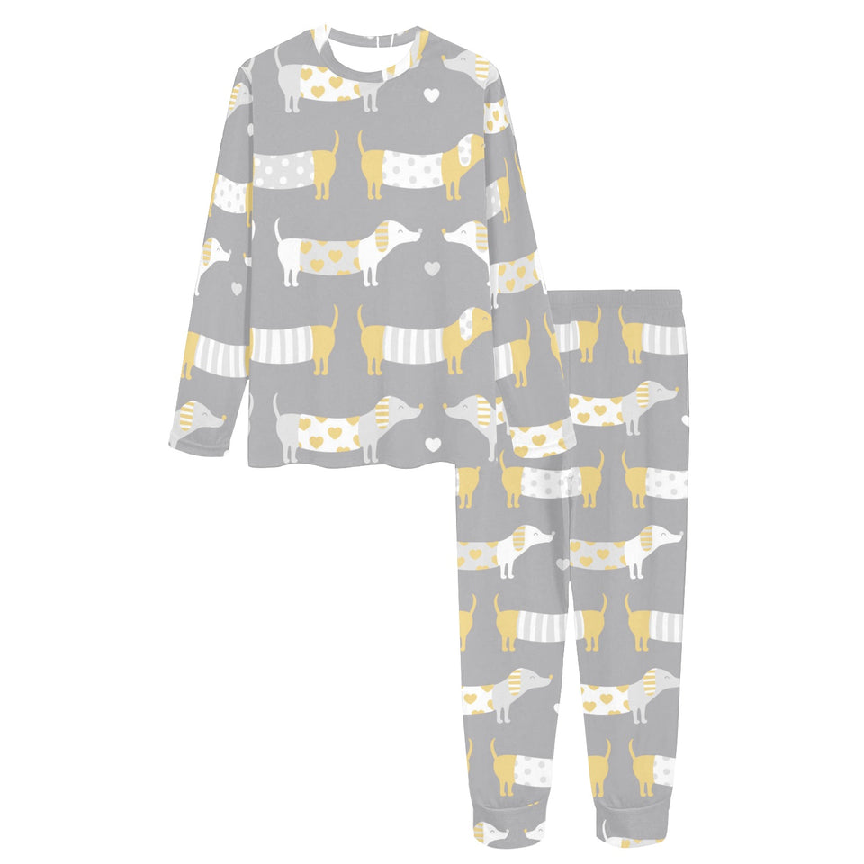 Cute dachshund dog pattern Women's All Over Print Pajama Set