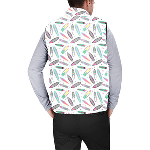 Surfboard Pattern Print Design 04 Men's Padded Vest