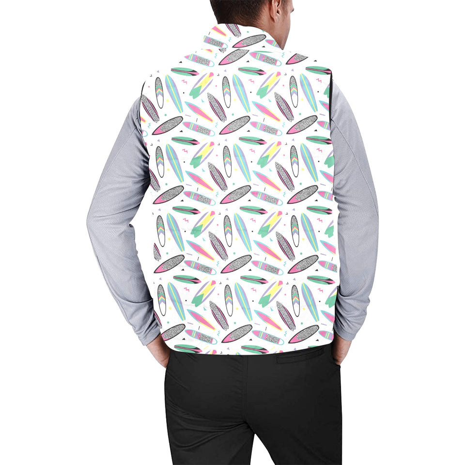 Surfboard Pattern Print Design 04 Men's Padded Vest