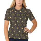 Casino Cards Suits Pattern Print Design 01 Women's All Over Print Polo Shirt