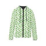 Hop pattern background Women's Padded Hooded Jacket