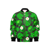 Frog waterlily pattern Kids' Boys' Girls' Bomber Jacket