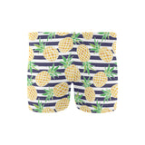 Pineapples pattern striped background Men's Swimming Trunks