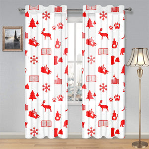 Canada Pattern Print Design 04 Gauze Curtain